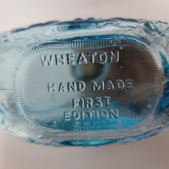 VTG Wheaton Village Christmas 1986 Glass Decanter Handmade Holiday Decor - Picture 3 of 11